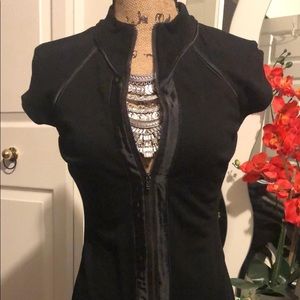 BEBE zipper front dress black